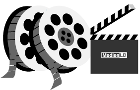 Illustration von einer Filmrolle und Klappe
